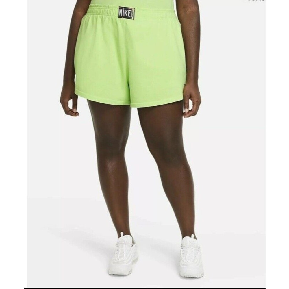 Nike Sportswear Womens High Waisted Shorts Plus Sz 3X NWT Neon Yellow DH3033-358